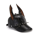AKAK Doberman Spiked Leather Cap - AKAK BODYJEWELRY - ear - tunnel