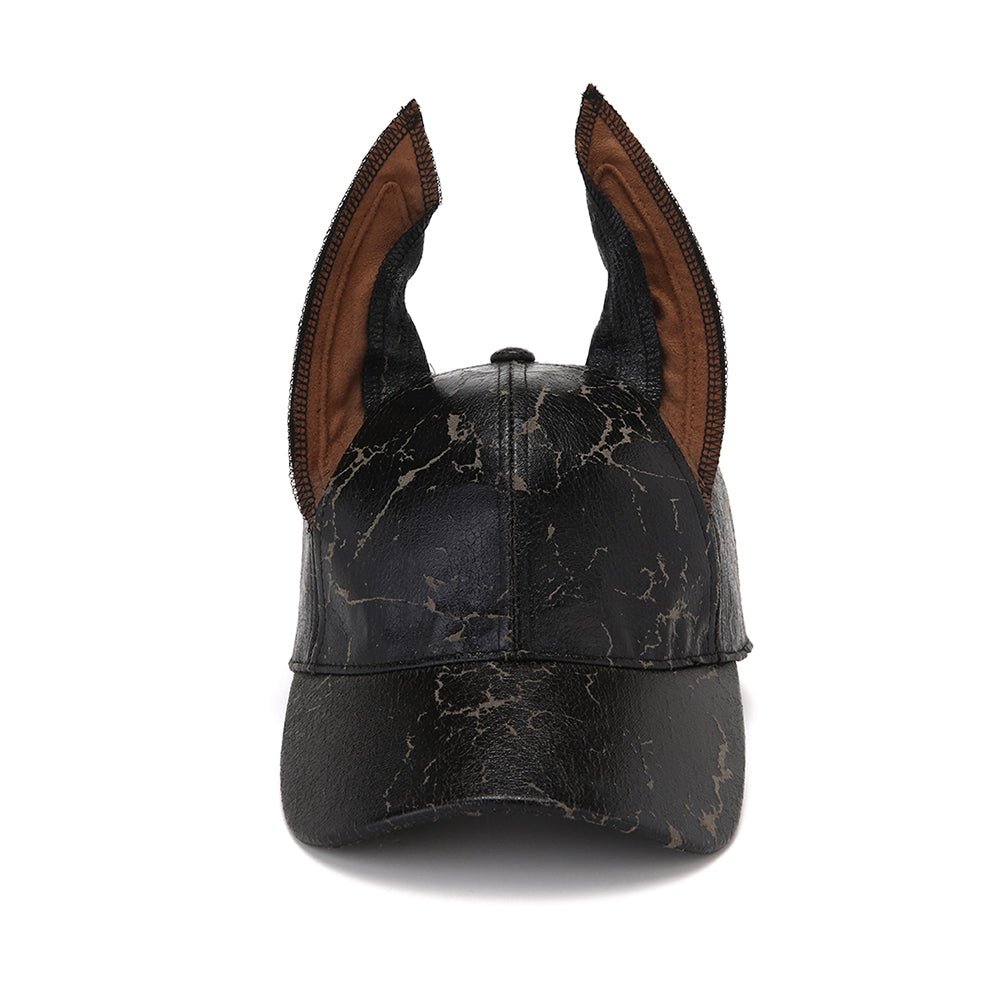AKAK Doberman Spiked Leather Cap - AKAK BODYJEWELRY - ear - tunnel