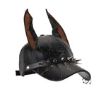 AKAK Doberman Spiked Leather Cap - AKAK BODYJEWELRY - ear - tunnel