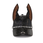 AKAK Doberman Spiked Leather Cap - AKAK BODYJEWELRY - ear - tunnel