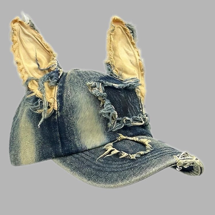 AKAK Gothic Cat Ear Denim Hat Collection - AKAK BODYJEWELRY