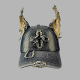 AKAK Gothic Cat Ear Denim Hat Collection - AKAK BODYJEWELRY