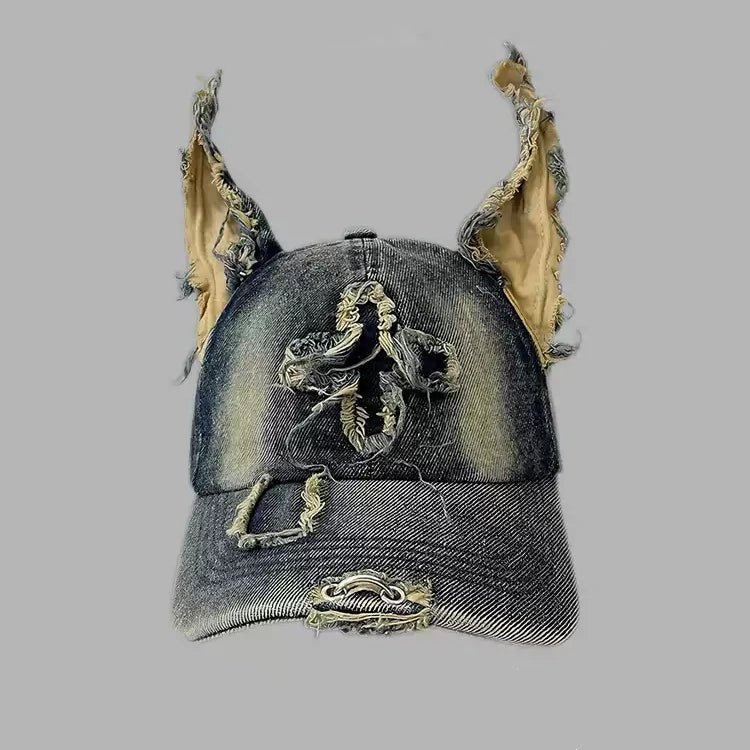 AKAK Gothic Cat Ear Denim Hat Collection - AKAK BODYJEWELRY