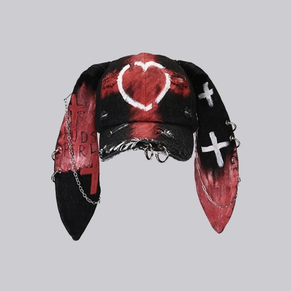 AKAK Gothic Heart Punk Ear Flap Hat - AKAK BODYJEWELRY