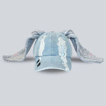 Light Denim Bunny Ear Hat-AKAK BODYJEWELRY Hat
