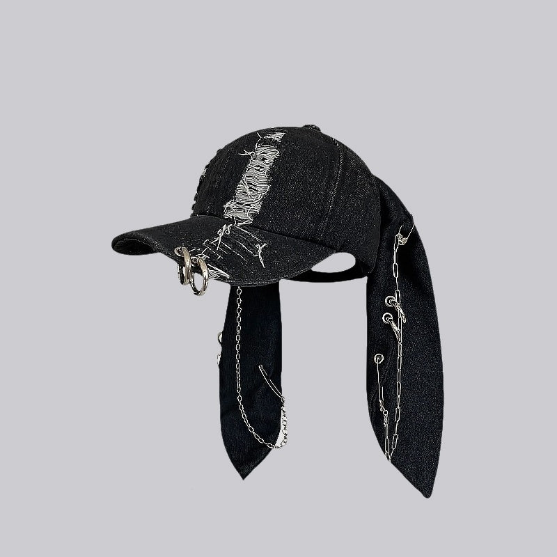 Midnight Punk Bunny Adjustable Ear Hat-AKAK BODYJEWELRY Hat