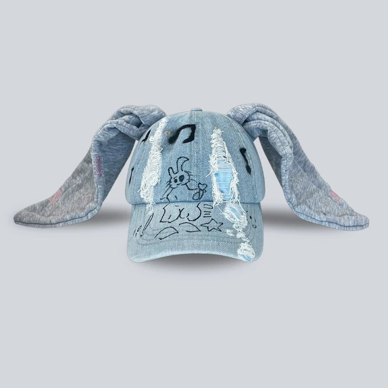 AKAK Music Bunny Denim Hat - AKAK BODYJEWELRY - ear - tunnel
