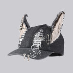 AKAK Rebel Cat Ear Denim Hat - AKAK BODYJEWELRY