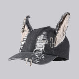 AKAK Rebel Cat Ear Denim Hat - AKAK BODYJEWELRY