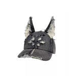 AKAK Rebel Cross Cat Ear Denim Hat Collection - AKAK BODYJEWELRY