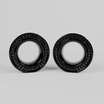 AKAK S925 Plated Luxury Moissanite Paved Ear Tunnels Plugs – Black & Gold Body Jewelry - AKAK BODYJEWELRY-ear-tunnel