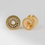 AKAK S925 Plated Pure Shining Zircon Ear Gauge Tunnel ( 2Pcs ) - AKAK BODYJEWELRY - ear - tunnel