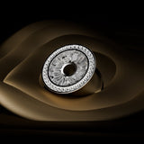 AKAK S925 Plated Pure Shining Zircon Ear Gauge Tunnel ( 2Pcs ) - AKAK BODYJEWELRY - ear - tunnel