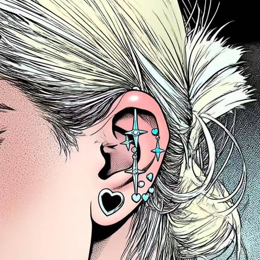 AKAK Titanium Love Ear Tunnel Plug (2Pcs) - AKAK BODYJEWELRY - ear - tunnel