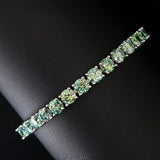 S925 Silver lake Green Moissanite Tennis Bracelet