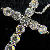 S925 Silver Moissanite Cross Necklace
