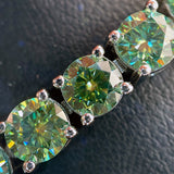 S925 Silver lake Green Moissanite Tennis Bracelet