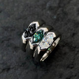 S925 Sterling Silver Eye of Horus Moissanite Ring