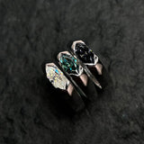S925 Sterling Silver Eye of Horus Moissanite Ring