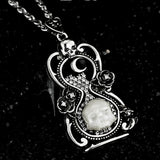 Destiny Rose Skull Necklace - AKAK BODYJEWELRY - ear - tunnel