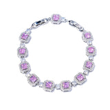 Sugar Cube Multicolor Zircon Bracelet