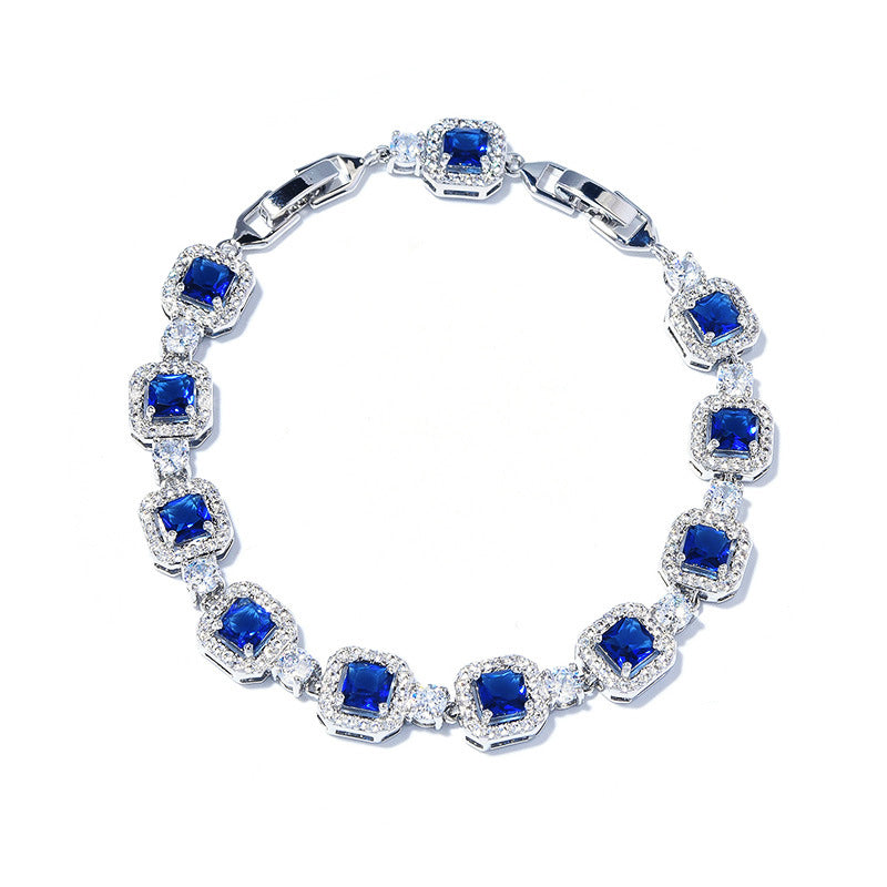 Sugar Cube Multicolor Zircon Bracelet