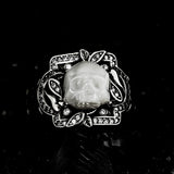 Eternal Pearl Skull Ring - AKAK BODYJEWELRY - ear - tunnel