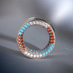 Free Will Zircon S925 Silver Tunnel (2Pcs) - AKAK BODYJEWELRY - ear - tunnel