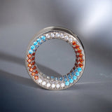 Free Will Zircon S925 Silver Tunnel (2Pcs) - AKAK BODYJEWELRY - ear - tunnel