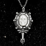Ghostveil Radiance Pearl Skull Necklace - AKAK BODYJEWELRY - ear - tunnel