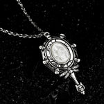 Ghostveil Radiance Pearl Skull Necklace - AKAK BODYJEWELRY - ear - tunnel
