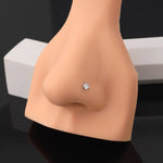 Heart Ahaped Pentagram Nose Piercing 3pcs - AKAK BODYJEWELRY - ear - tunnel