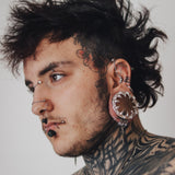 Strange Flower Moissanite 14K Ear Gauge Tunnel (2Pcs)