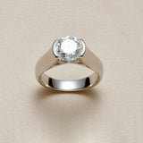 Classic Solitaire 2ct Moissanite S925 Silver Ring