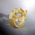 Moonshadow Moissanite 14K Gold Ear Gauge Tunnel (2Pcs) - AKAK BODYJEWELRY - ear - tunnel