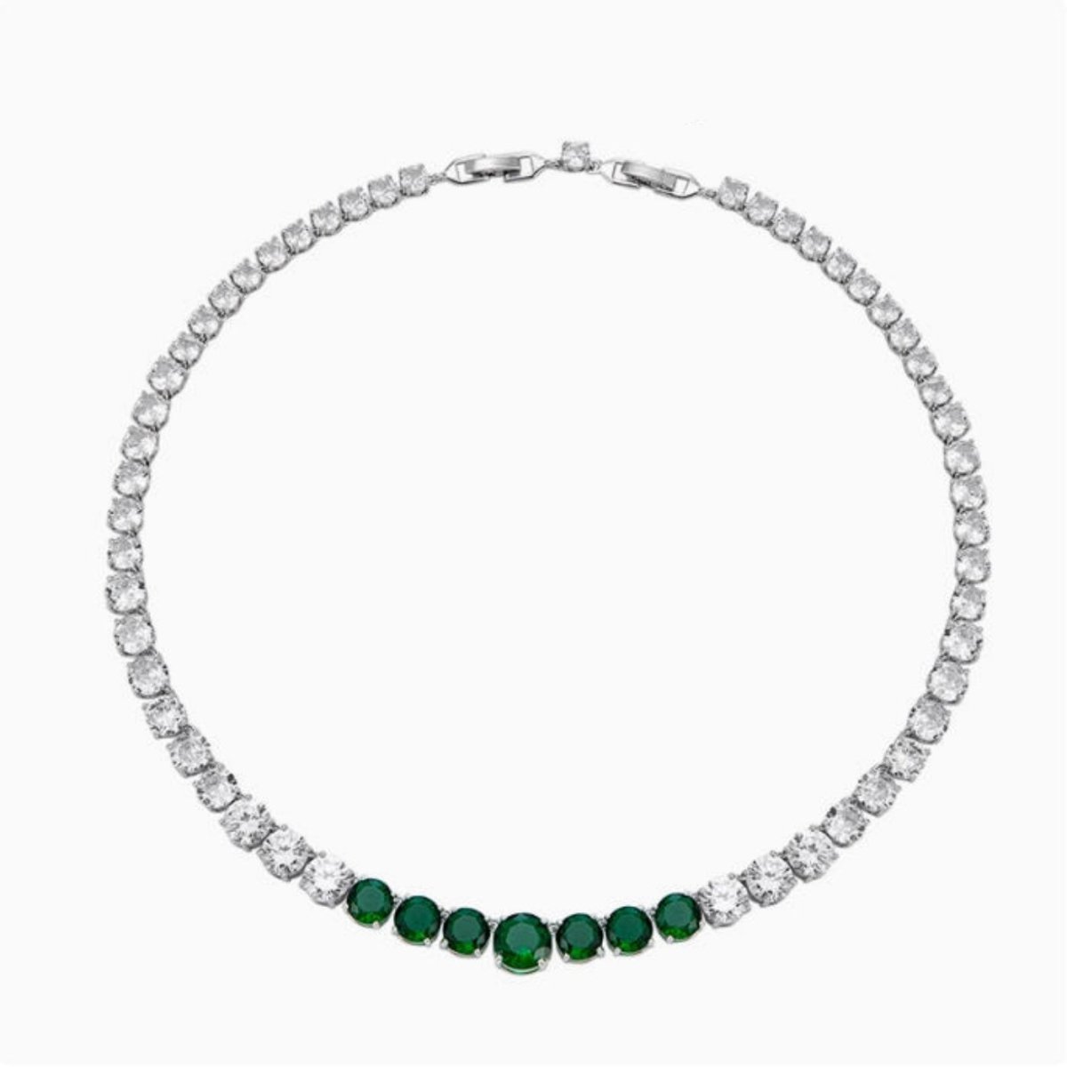 Prism Luxe Gradient Zirconia Chain Necklace - AKAK BODYJEWELRY - ear - tunnel