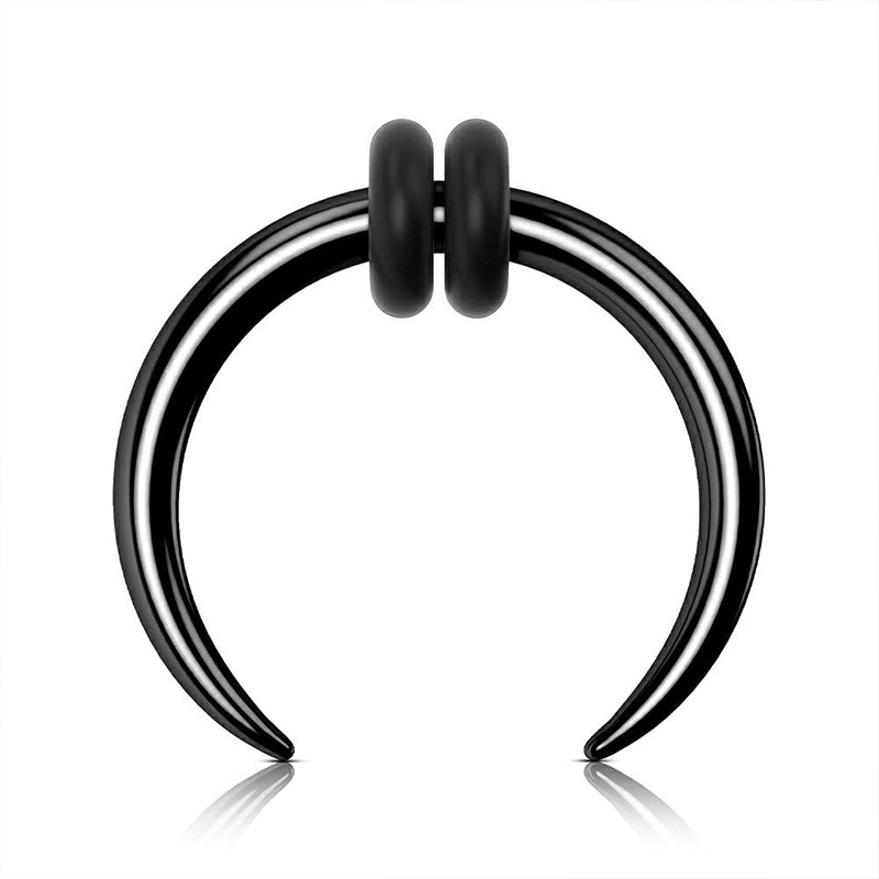 Punk Cowhorn Nose Piercing - AKAK BODYJEWELRY - ear - tunnel