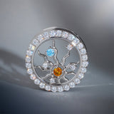 Radiance of Life Zircon S925 Silver Ear Gauge Tunnel (2Pcs) - AKAK BODYJEWELRY - ear - tunnel