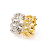 S925 Shimmer Moissanite Chain Ring - AKAK BODYJEWELRY - ear - tunnel