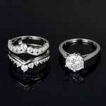 S925 Silver 3 Carat Moissanite Stacking Princess Ring - AKAK BODYJEWELRY - ear - tunnel