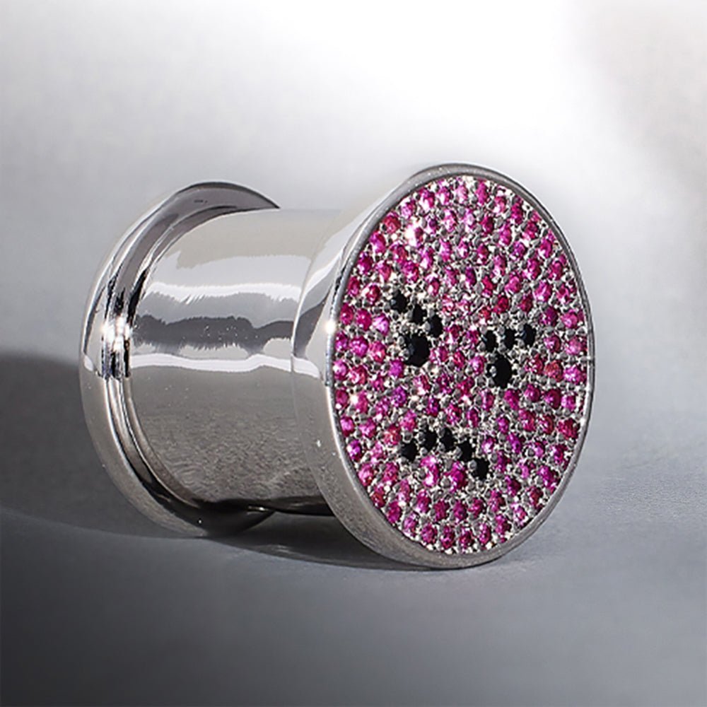 S925 Silver Fury Elf Zircon Ear Plug（2pcs） - AKAK BODYJEWELRY - ear - tunnel