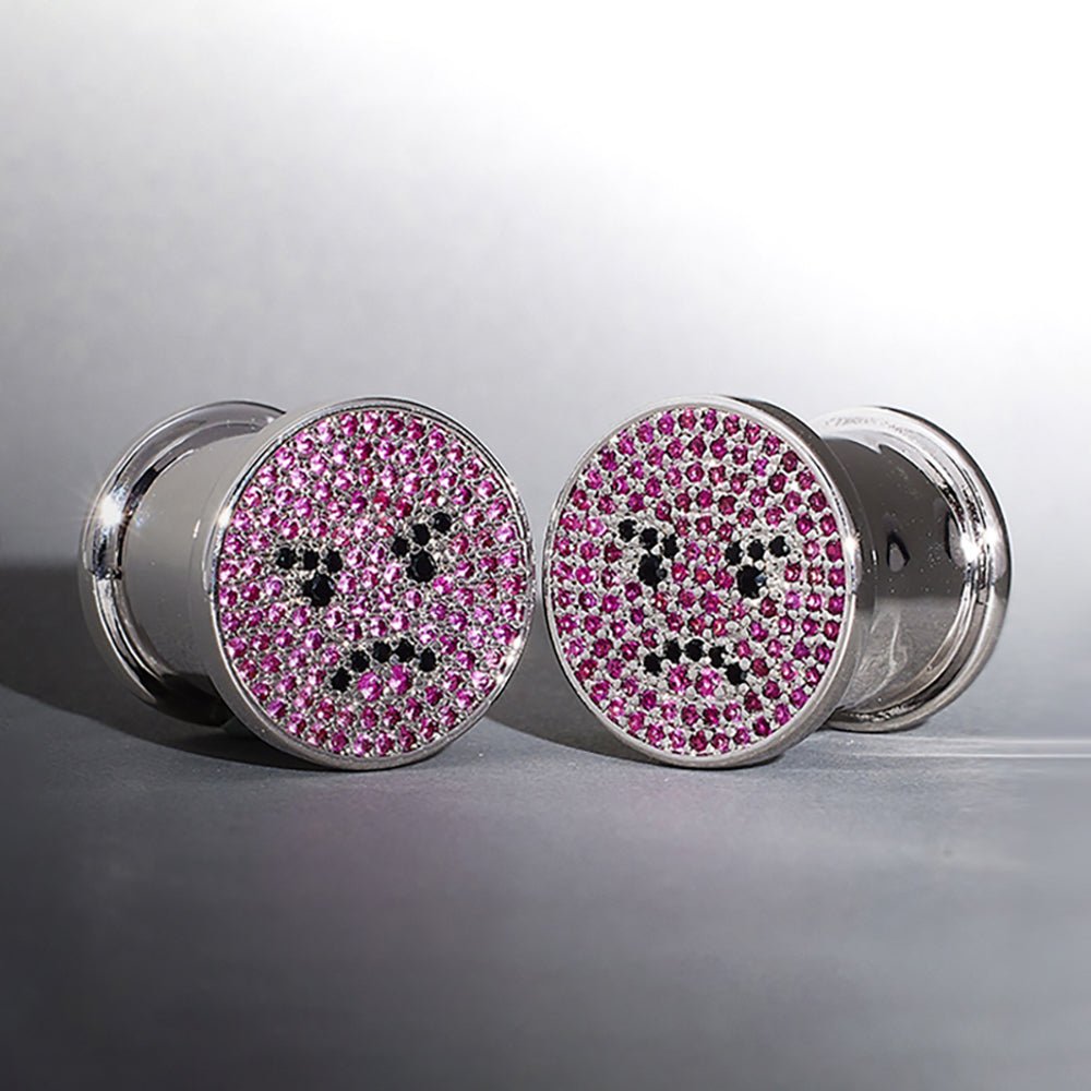 S925 Silver Fury Elf Zircon Ear Plug（2pcs） - AKAK BODYJEWELRY - ear - tunnel