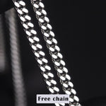 S925 Silver Luxury Baroque Moissanite Cross Necklace - AKAK BODYJEWELRY - ear - tunnel