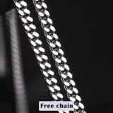 S925 Silver Luxury Baroque Moissanite Cross Necklace - AKAK BODYJEWELRY - ear - tunnel