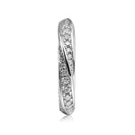S925 Silver Moissanite Möbius Twist Engagement Ring - AKAK BODYJEWELRY - ear - tunnel