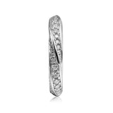 S925 Silver Moissanite Möbius Twist Engagement Ring - AKAK BODYJEWELRY - ear - tunnel