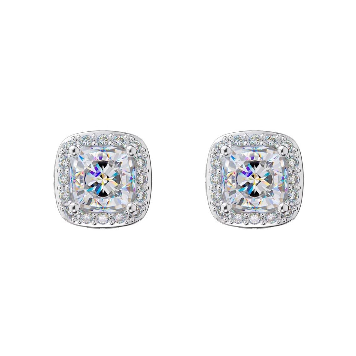 S925 Silver Sugar Cube Earrings Jewelry for Women Men - AKAK BODYJEWELRY - ear - tunnel