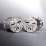 S925 Silver Tearlight Starry Zircon Ear Plug（2pcs） - AKAK BODYJEWELRY - ear - tunnel