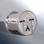 S925 Silver Tearlight Starry Zircon Ear Plug（2pcs） - AKAK BODYJEWELRY - ear - tunnel