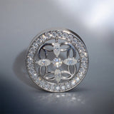 Sea View Lattice Zircon 14K Ear Gauge Tunnel (2Pcs) - AKAK BODYJEWELRY - ear - tunnel